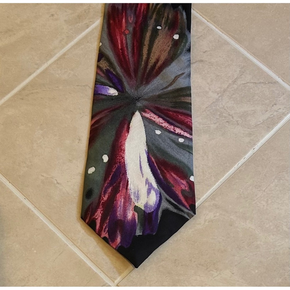 Vintage Je Suis Soft Drink Dr Roberto Dabdoub Silk Tie Abstract Art Mens Necktie